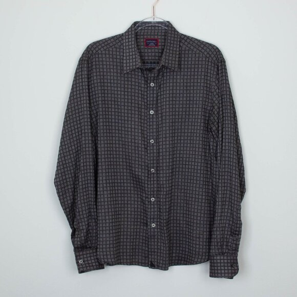 Untuckit Mens Arancano Button Down Shirt Size Large Cotton Long Sleeve Office - Picture 1 of 9